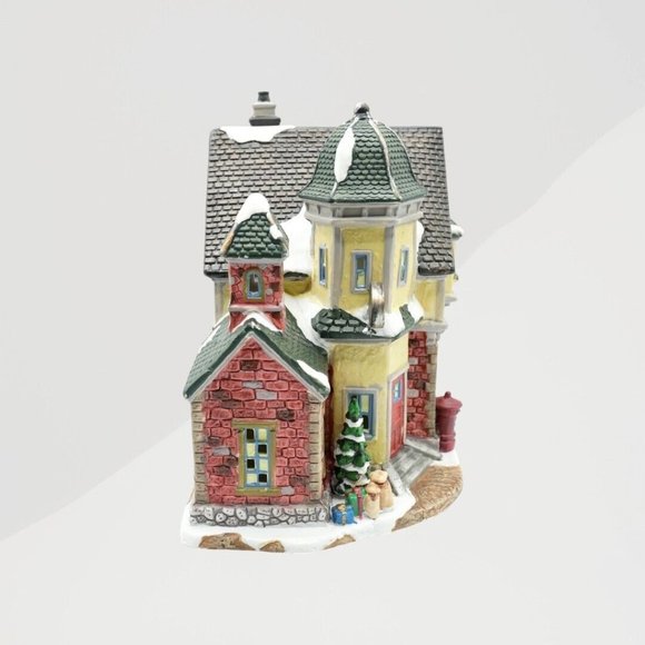 NORMAN ROCKWELL " POST OFFICE " SORTING MAIL * CHRISTMAS VILLAGE HOUSE * RARE * - Picture 6 of 14